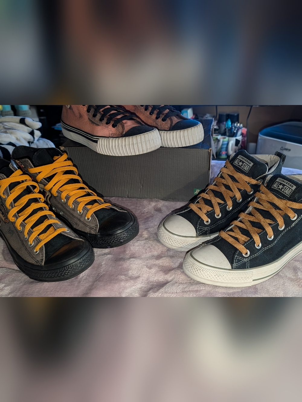 Bundle Three Pairs Converse Chuck's Sailor Jerry PF Flyers Rock And Roll Skate
